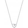 Lillian Vassago Zdobený náhrdelník srdce v bielom zlate s diamantmi LLV59-DN027W Lillian Vassago Zdobený náhrdelník srdce v bielom zlate s diamantmi LLV59-DN027W
