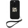 DKNY PU Leather Stack Logo Wrist Strap Zadní Kryt pro iPhone 16 Pro Black DKHCP16LPBSWSK DKNY PU Leather Stack Logo Wrist Strap Zadní Kryt pro iPhone 16 Pro Black DKHCP16LPBSWSK