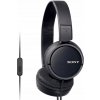 Sony MDR-ZX110AP Slúchadlá na uši s mikrofónom, káblové, čierne Sony MDR-ZX110AP Slúchadlá na uši s mikrofónom, káblové, čierne