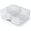 PROSPERPLAST Box organizér 15,6x14x5cm SQR KSQ15155-S429 transparentný plastový PROSPERPLAST Box organizér 15,6x14x5cm SQR KSQ15155-S429 transparentný plastový