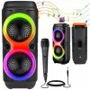 Prenosný reproduktor Bedee KARAOKE SET čierny 10 W Prenosný reproduktor Bedee KARAOKE SET čierny 10 W