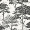 Wallfashion MN3013 Čierno-biela vliesová tapeta les stromy Maison rozmery 0,53 x 10,05 m