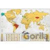 Stieracia mapa sveta - Blanc edícia zlatá XXL Stieracia mapa sveta - Blanc edícia zlatá XXL