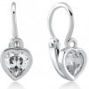 Lillian Vassago Detské náušnice Srdiečka so zirkónmi, biele zlato LLV66-KGER043 Lillian Vassago Detské náušnice Srdiečka so zirkónmi, biele zlato LLV66-KGER043