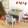 Costway Detský multifunkčný písací stôl 3v1 so stoličkou - grey Costway Detský multifunkčný písací stôl 3v1 so stoličkou - grey