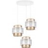 Belis | Luster na lanku GABI 3xE27/60W/230V zlatá/biela pr. 45 cm | BE0801 Belis | Luster na lanku GABI 3xE27/60W/230V zlatá/biela pr. 45 cm | BE0801