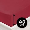 Jersey napínacie prestieradlo na extra vysoký matrac JR-010 Vínové 200 x 220 - výška 40 cm Jersey napínacie prestieradlo na extra vysoký matrac JR-010 Vínové 200 x 220 - výška 40 cm