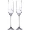 Swarovski Diamante poháre na šampanské Romance s kamienkami 2 x 200 ml