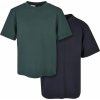 Urban Classics Pánske tričká Boys Tall Tee 2-Pack Farba: navy+bottlegreen, Veľkosť: 116 cm