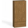 Drevená odkladacia skrinka s úložnými boxami, 9 boxov, 1700 x 900 x 420 mm, cylindrický zámok, orech Drevená odkladacia skrinka s úložnými boxami, 9 boxov, 1700 x 900 x 420 mm, cylindrický zámok, orech