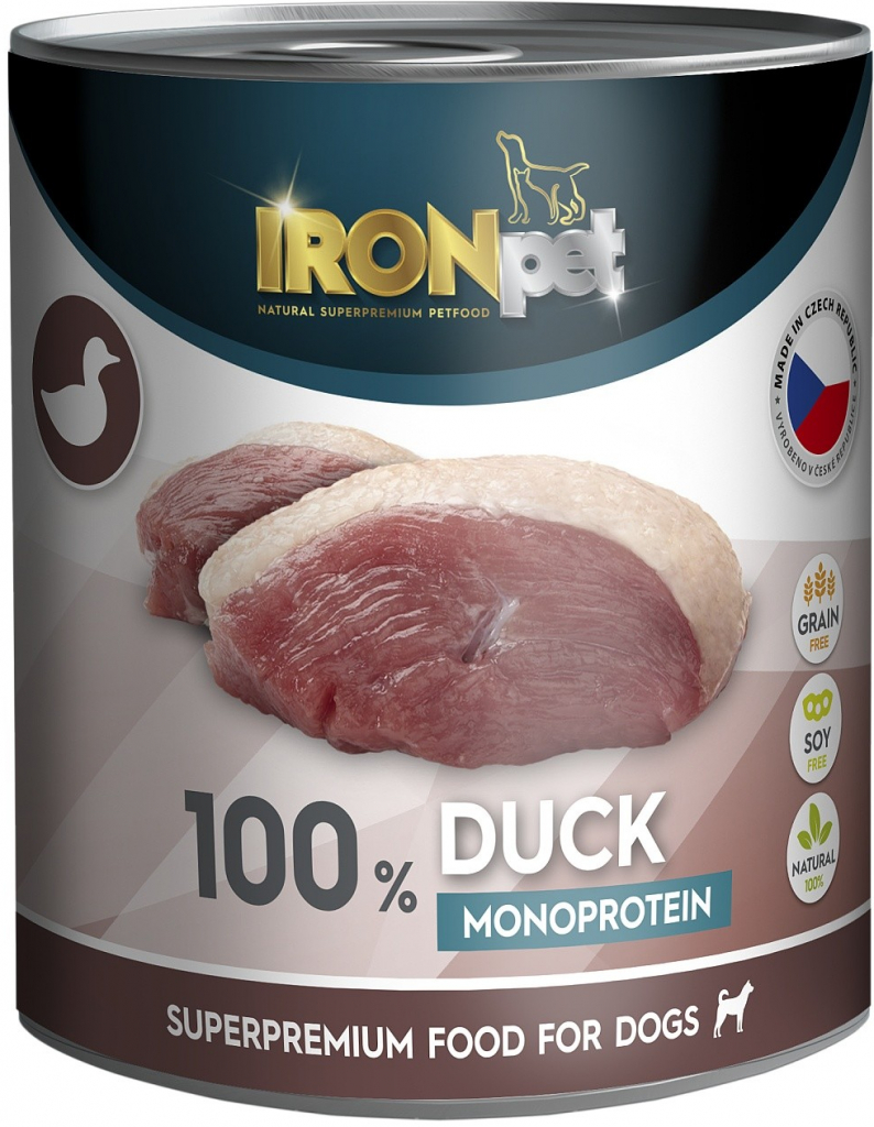 IRONpet Dog Duck Kachna 100% Monoprotein, 0,8 kg