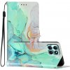Peňaženkové kožené puzdro na Honor X6a - Green Marble Peňaženkové kožené puzdro na Honor X6a - Green Marble