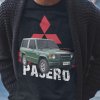 Tričko s potlačou MITSUBISHI PAJERO Pánsky Čierna M Tričko s potlačou MITSUBISHI PAJERO Pánsky Čierna M