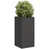 Kovový kvetináč čierny VidaXL 40 cm x 40 cm x 80 cm Kovový kvetináč čierny VidaXL 40 cm x 40 cm x 80 cm