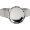 Crystal-ZONE Prsten šachový kruh 10 mm ródium Crystal-ZONE Prsten šachový kruh 10 mm ródium