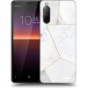 Picasee silikónový čierny obal pre Sony Xperia 10 II - White tile Picasee silikónový čierny obal pre Sony Xperia 10 II - White tile