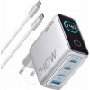 Anker 140 W, 3× USB-C, 1× USB strieborná B2697G41 Anker 140 W, 3× USB-C, 1× USB strieborná B2697G41