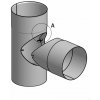 BOKRA Komínový T-kus 90° s bajonetovým spojom, ø 180mm, hr. mat. 0,8mm BOKRA Komínový T-kus 90° s bajonetovým spojom, ø 180mm, hr. mat. 0,8mm