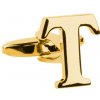 Bubibubi Manžetový gombík zlaté písmeno T Bubibubi Manžetový gombík zlaté písmeno T