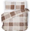 Konsimo Obliečky z mikrovlákna Prunel 200x220 cm biele/hnedé Konsimo Obliečky z mikrovlákna Prunel 200x220 cm biele/hnedé