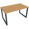 Hobis Pracovný stôl UNI O, 140x75,5x80 cm, buk/čierna Hobis Pracovný stôl UNI O, 140x75,5x80 cm, buk/čierna