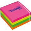 Post-It Samolepiaci bloček kocka Tartan 76x76 4 neónové farby Post-It Samolepiaci bloček kocka Tartan 76x76 4 neónové farby