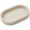 Humdakin Ozdobná tácka ovál biela pieskovec 25 cm