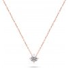 Brilio Silver Minimalistický bronzový náhrdelník so zirkónom NCL73R