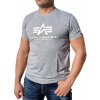 Alpha Industries Basic T-Shirt greyHeather white tričko pánske šedé