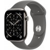 Apple Watch Series 11 Cellular 46 mm Prírodný titán s kamenno sivým športovým remienkom S/M MFCW4WF/A