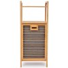 GoEco Bambusový regál s výklopným košom na bielizeň a poličkou 95 cm GoEco Bambusový regál s výklopným košom na bielizeň a poličkou 95 cm