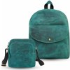 Paolo Peruzzi Darčeková sada - dámsky kožený batoh a dámska taška cez rameno | zelená ZUP-115-GR Paolo Peruzzi Darčeková sada - dámsky kožený batoh a dámska taška cez rameno | zelená ZUP-115-GR