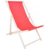 ROJAPLAST Dřevěné lehátko BAHAMA červené, přírodní ROJAPLAST Dřevěné lehátko BAHAMA červené, přírodní