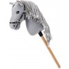 Faunica Hobby horse Apollo, sivý kôň na tyči, povrázková hriva Faunica Hobby horse Apollo, sivý kôň na tyči, povrázková hriva
