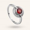 SilveAmo Strieborný prsteň s granátom Inner K5G5008