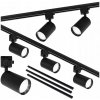 Koľajnicové osvetlenie sada lišta 2m + 1m 5x lampa GU10 čierna koľajnicová sústava Koľajnicové osvetlenie sada lišta 2m + 1m 5x lampa GU10 čierna koľajnicová sústava