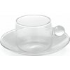 Šálka na kávu Bilia s tanierikom 120 ml transparentná Šálka na kávu Bilia s tanierikom 120 ml transparentná