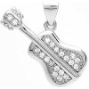 Šperk Holíč | Strieborný prívesok gitara s kamienkami | TM22 Šperk Holíč | Strieborný prívesok gitara s kamienkami | TM22