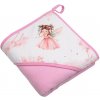 Detská termoosuška s kapucňou svetlo ružová 100x100 cm - Víla Detská termoosuška s kapucňou svetlo ružová 100x100 cm - Víla