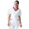 Clinic Dress CLINIC WASH Blúzka dámska 56, Biela-Malinová Clinic Dress CLINIC WASH Blúzka dámska 56, Biela-Malinová