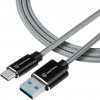 Tactical KP31189 Aramid extra pevný USB-A/USB-C, 0,3m, sivý Tactical KP31189 Aramid extra pevný USB-A/USB-C, 0,3m, sivý