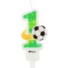 Godan Svíčky na dort číslice 1 fotbal 7,8cm Godan Svíčky na dort číslice 1 fotbal 7,8cm