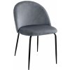 Stolička FARGO Velvet velúr, sivá/čierna Stolička FARGO Velvet velúr, sivá/čierna