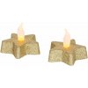 MagicHome Vianoce Sviečka MagicHome Vianoce, LED Hviezda, zlatá, teplá biela, 5,8x4,8 cm, bal. 2ks MagicHome Vianoce Sviečka MagicHome Vianoce, LED Hviezda, zlatá, teplá biela, 5,8x4,8 cm, bal. 2ks