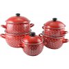 Perfect Home 11326 Smaltované hrnce, sada 10ks, 2,2/3/3,8/4,8/6 L, červené Perfect Home 11326 Smaltované hrnce, sada 10ks, 2,2/3/3,8/4,8/6 L, červené
