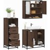vidaXL 3-dielna sada kúpeľňového nábytku hnedý dub spracované drevo vidaXL 3-dielna sada kúpeľňového nábytku hnedý dub spracované drevo