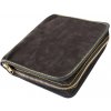 Obal na knihu se zipem Hnědá tmavá semiš