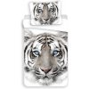Jerry Fabrics Bavlnené obliečky 140x200 + 70x90 cm - Biely tiger Jerry Fabrics Bavlnené obliečky 140x200 + 70x90 cm - Biely tiger