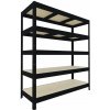 Biedrax Regál 60 x 240 x 177 cm 5 políc čierny Biedrax Regál 60 x 240 x 177 cm 5 políc čierny