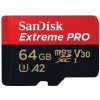 SanDisk Extreme PRO microSDXC 64GB / A2 C10 V30 UHS-I U3 + SD Adaptér / SDSQXCU-064G-GN6MA SanDisk Extreme PRO microSDXC 64GB / A2 C10 V30 UHS-I U3 + SD Adaptér / SDSQXCU-064G-GN6MA